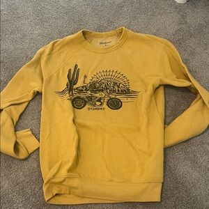 Yellow Graphic Crewneck Sweater